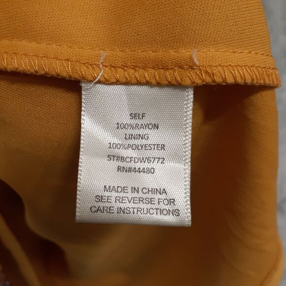 LOVE FIRE Aztec Print Sleeveless Dress Yellow Strappy Lined Keyhole Size M - Picture 5 of 9